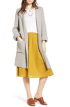 Women's Madewell Waffle Stitch Sweater Jacket, Size - Grey