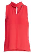 Women's Trouve Choker Collar V-neck Tank - Red