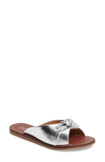 Women's Seychelles Moonlight Knot Slide Sandal .5 M - Metallic