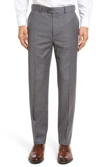 Men's Bensol Gab Trim Fit Flat Front Pants X 32 - Grey