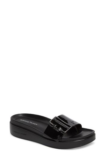 Women's Donald J Pliner Fara Platform Slide Sandal M - Black