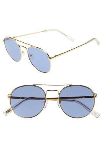 Women's Le Specs Revolution 53mm Aviator Sunglasses - Bright Gold