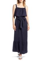 Women's 1901 Clip Dot Popover Maxi Dress - Blue