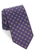 Men's David Donahue Check Silk Tie, Size - Brown