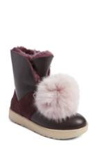 Women's Ugg Isley Genuine Shearling Pompom Waterproof Boot M - Purple