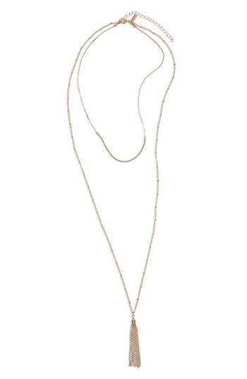 Women's Topshop Tassel Layered Necklace