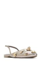 Women's Mercedes Castillo Avelina Embellished Pointy Toe Flat M - Grey