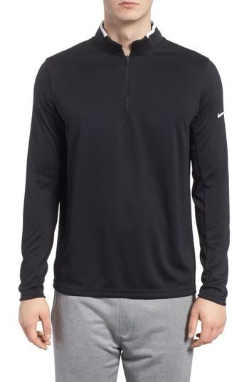 Men's Nike Dry Core Half Zip Pullover - Black