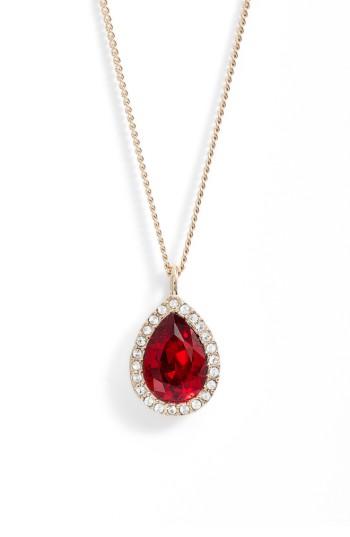 Women's Givenchy Pave Pear Pendant Necklace