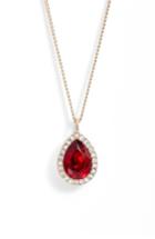 Women's Givenchy Pave Pear Pendant Necklace