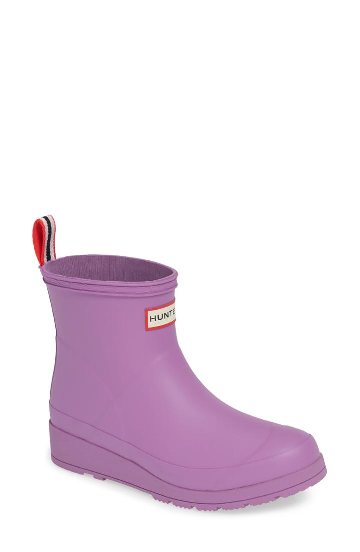 Women's Hunter Original Play Waterproof Rain Bootie M - Purple
