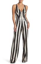 Women's Dress The Population Bobbie Sequin Jumpsuit, Size - Black