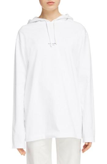 Women's Acne Studios Lilly Drawstring Hoodie - White