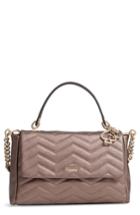 Kate Spade New York Reese Park - Ivory Quilted Leather Shoulder Bag - Metallic
