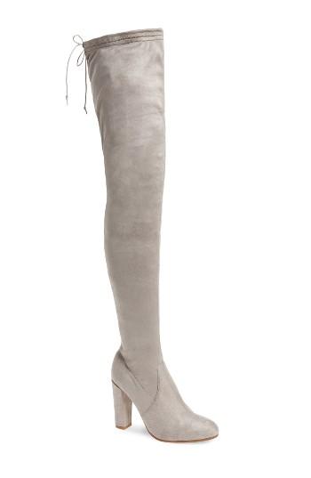 Women's Tony Bianco Tash Over The Knee Stretch Boot M - Grey