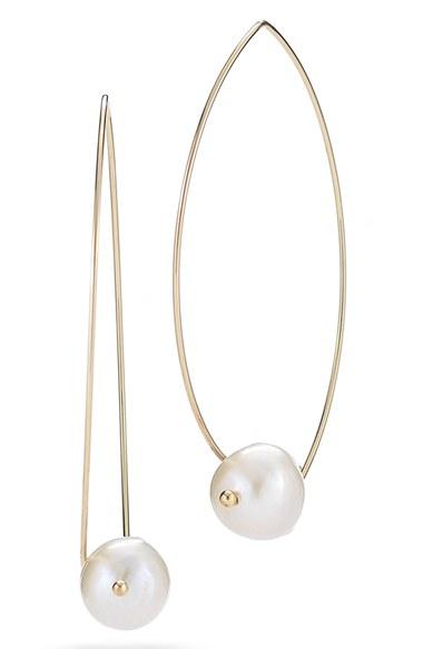 Women's Mizuki Pearl Marquise Drop Earrings