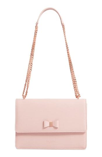 Ted Baker London Bow Leather Crossbody Bag - Pink