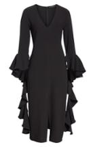Women's Ellery Reuben Frill Sleeve Dress Us / 6 Au - Black