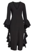 Women's Ellery Reuben Frill Sleeve Dress Us / 6 Au - Black