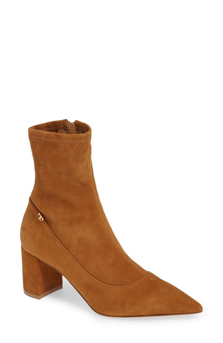 Women's Tory Burch Penelope Pointy Toe Bootie M - Brown