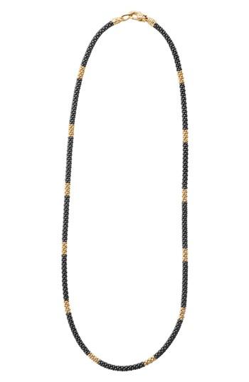 Women's Lagos Gold & Black Caviar Rope Necklace