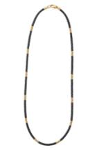 Women's Lagos Gold & Black Caviar Rope Necklace