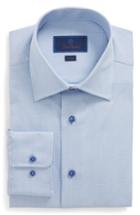 Men's David Donahue Trim Fit Solid Dress Shirt .5 - 34/35 - Pink