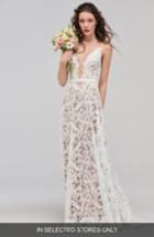 Women's Willowby Asa Sleeveless Lace & Tulle A-line Gown, Size - Ivory
