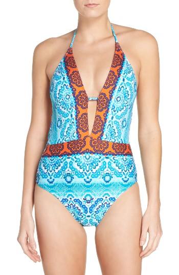Women's La Blanca All In Mix Plunge One-piece Swimsuit
