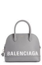 Balenciaga Ville Logo Leather Dome Satchel -