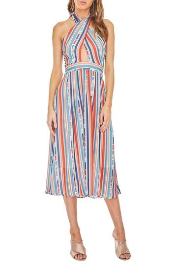 Women's Astr The Label Gemma Halter Midi Dress - Blue