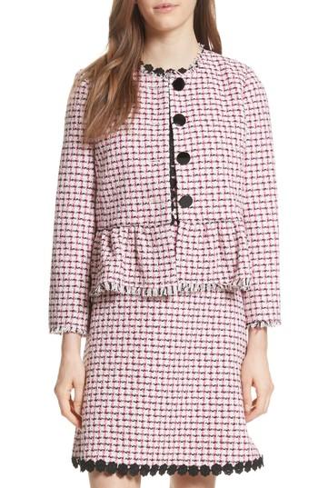 Women's Kate Spade New York Tweed Peplum Jacket - Pink
