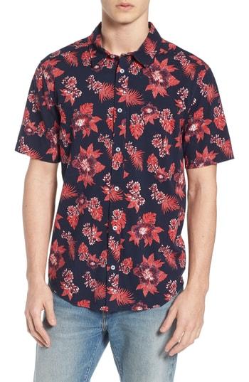 Men's Rvca Mcmillian Woven Shirt - Blue