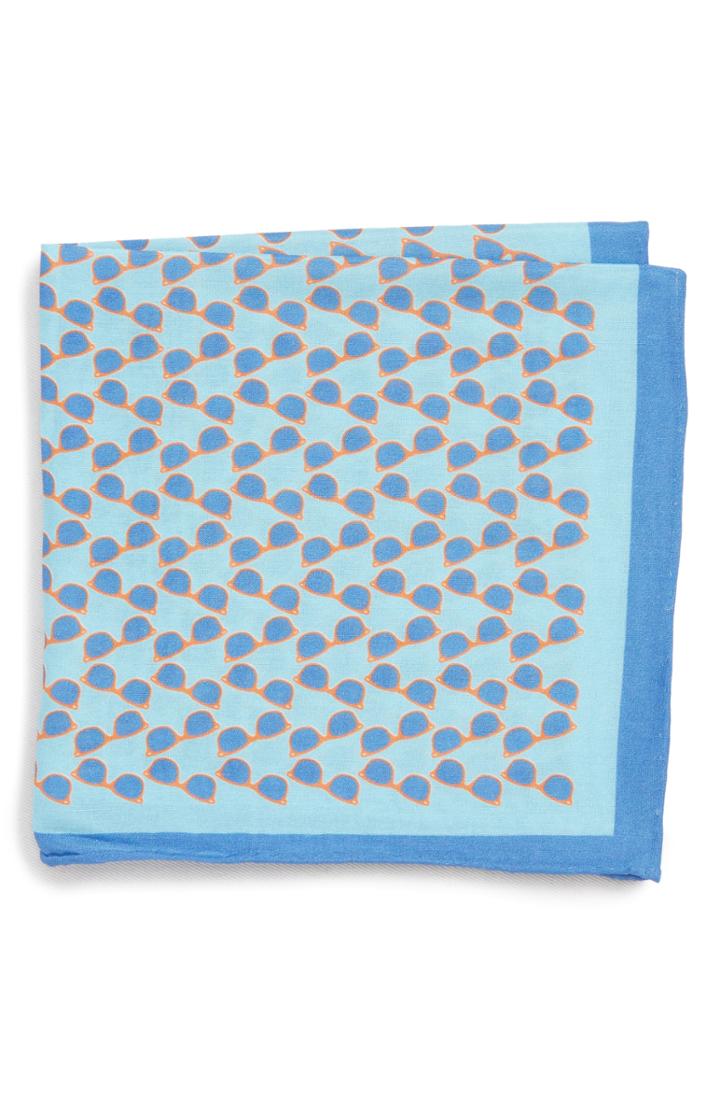 Men's Southern Tide Ocean City Cotton & Silk Pocket Square