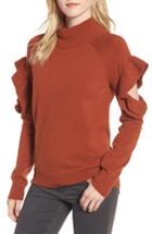 Women's Chelsea28 Ruffle Sleeve Sweater, Size - Metallic