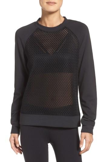 Women's Alo Elemental Mesh Pullover - Black