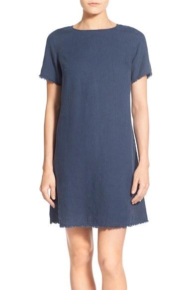 Women's Tommy Bahama 'two Palms' Linen Shift Dress - Blue