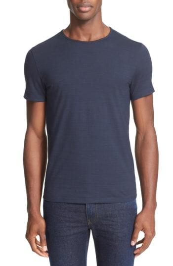 Men's John Varvatos Collection Slub Pima Cotton T-shirt, Size - Blue