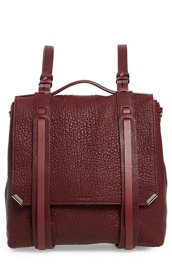 Allsaints Vincent Leather Backpack - Burgundy