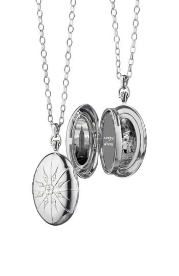 Women's Monica Rich Kosann White Sapphire Star Locket