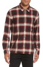 Men's Vince Ombre Check Sport Shirt - Red