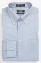 Men's Nordstrom Men's Shop Smartcare(tm) Classic Fit Pinpoint Dress Shirt 36 - Blue (online Only)