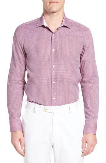 Men's Ted Baker London Porsh Slim Fit Check Dress Shirt - Pink