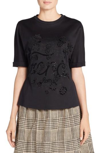 Women's Fendi Embellished Tee Us / 38 It - Black