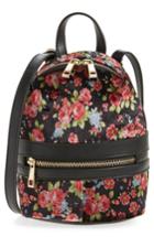 Bp. Mini Floral Velvet Convertible Backpack - Black