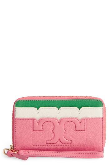 Women's Tory Burch Scallop Leather Smartphone Wallet -