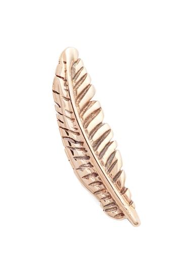 Women's Kismet By Milka Gold Feather Stud Earring