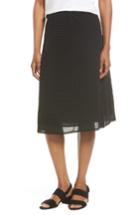 Women's Eileen Fisher Stretch Organic Cotton Full Skirt - Black