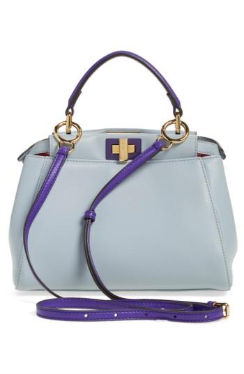 Fendi 'mini Peekaboo' Colorblock Leather Bag -