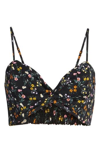 Women's Afrm Lias Twist Front Crop Top - Black